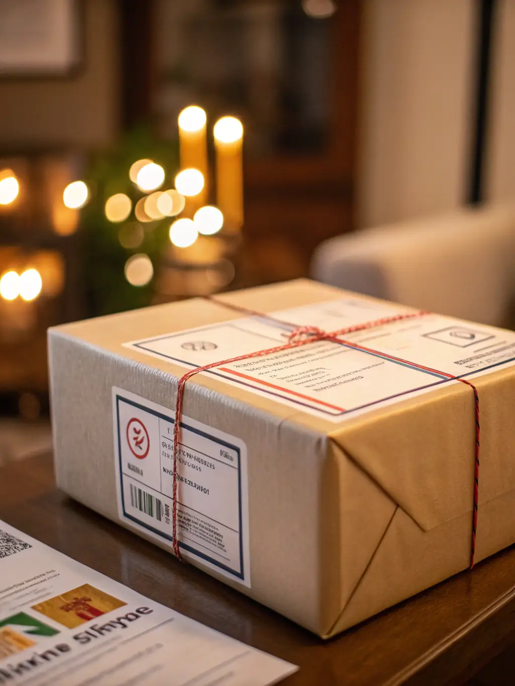 A close-up shot of a package with discreet packaging, ensuring privacy and confidentiality.